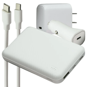 Simple Travel Kit USB-C On-The-Go Car and Wall Chargers